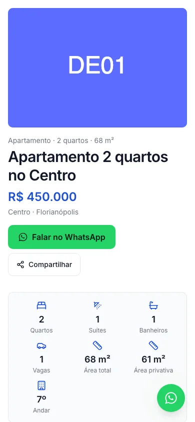 Modelo Direto no celular